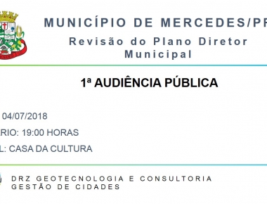 Revisão do Plano Diretor de Mercedes será discutida com audiência pública nesta quarta-feira 
