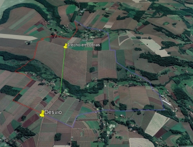 Trecho de desvio na obra de pavimentação poliédrica entre Três Irmãs e Arroio Guaçu é alterado