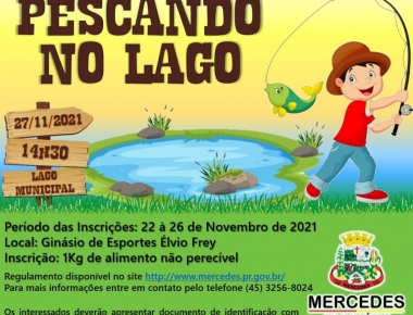 Inscrições para o 1º Pescando no Lago terminam hoje (26)
