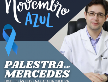 Dr. Fábio Scarpa realizará palestra em alusão ao Novembro Azul, hoje, em Mercedes