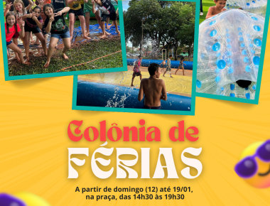 Com muita diversão para as crianças, Colônia de Férias começa domingo