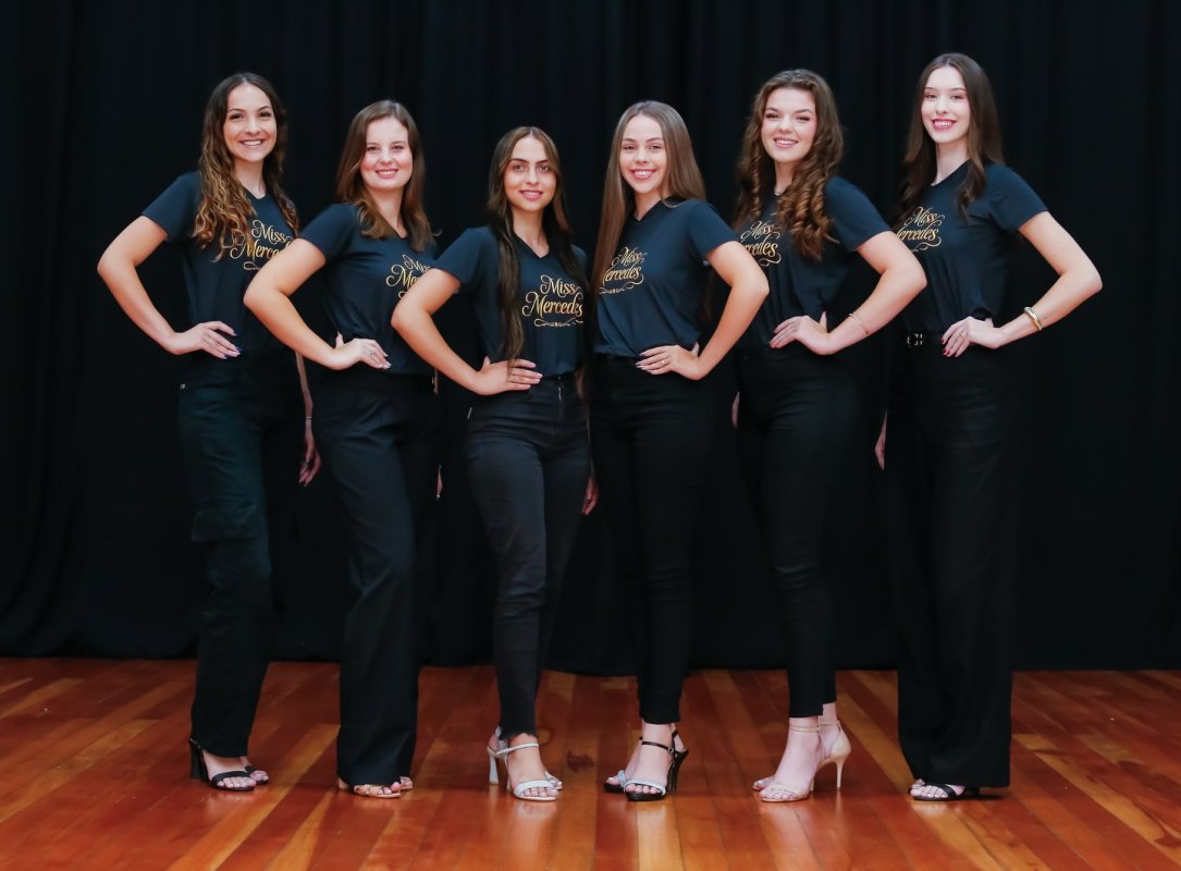 Seis candidatas na disputa pelo Miss Mercedes 2026