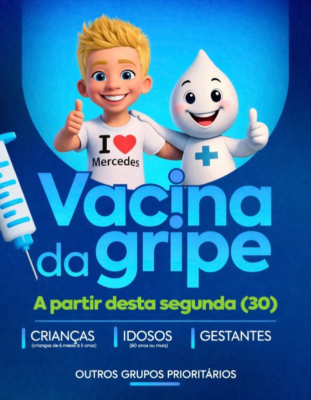 Mercedes inicia vacinação contra a influenza e convoca grupos prioritários