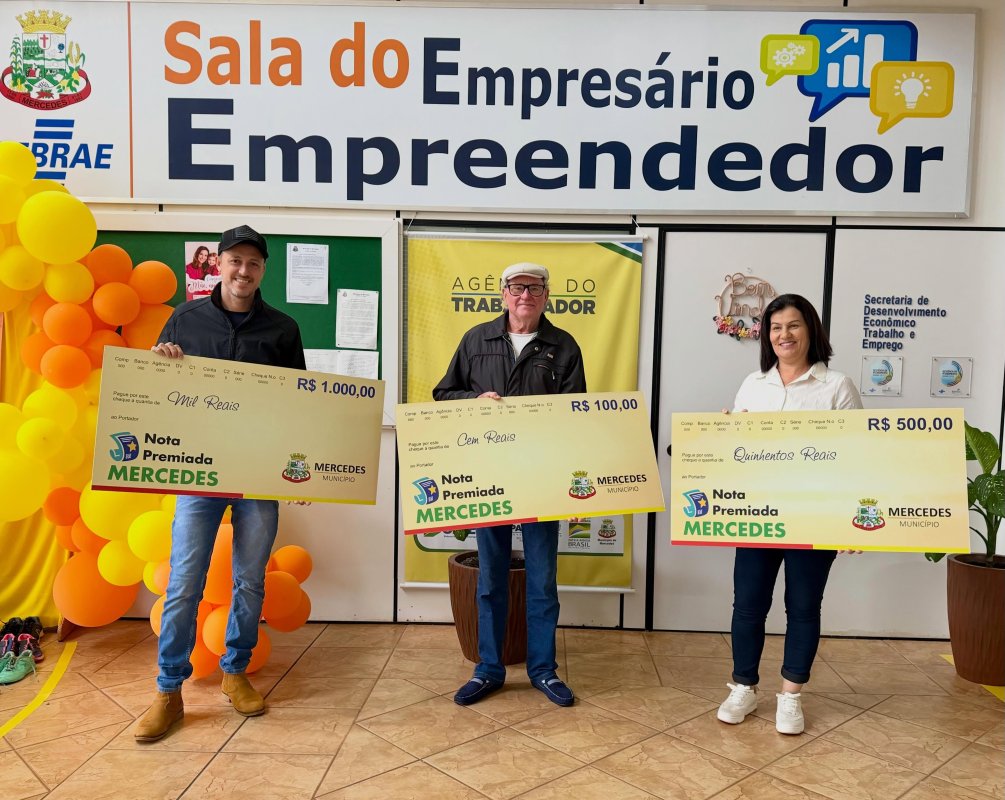 Nota Premiada Mercedes entrega R$ 2 mil em prêmios no sorteio de abril
