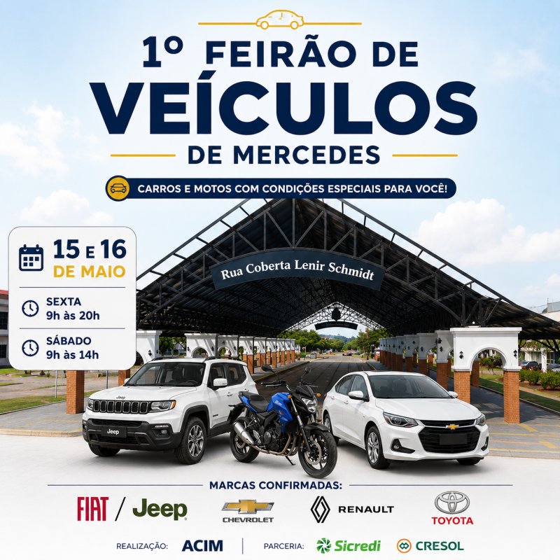 Rua Coberta recebe o 1º Feirão de Veículos