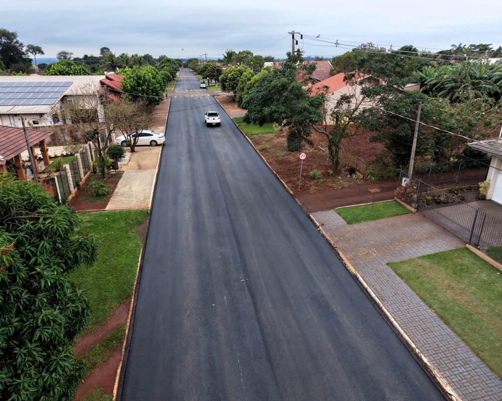 Obra de recapeamento asfáltico é concluída na região central