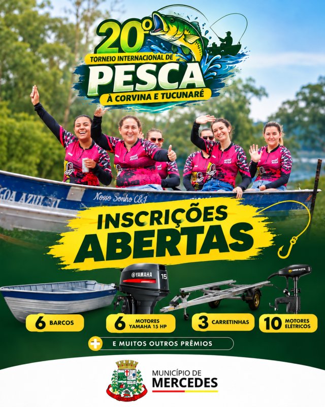 Mercedes abre inscrições para o 20ª Torneio de Pesca à Corvina e Tucunaré